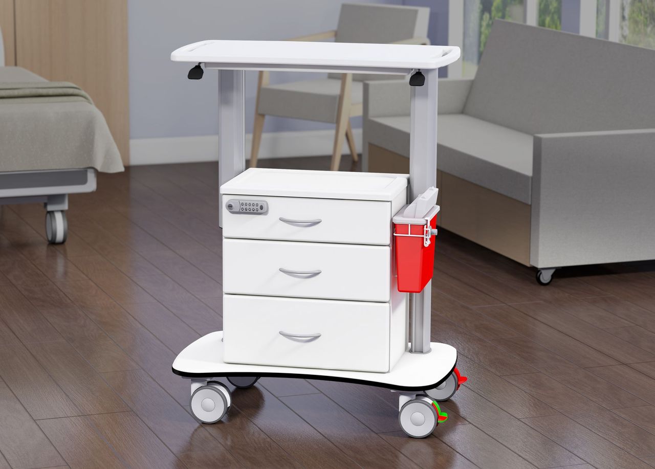 Height Adjustable Medical Cart