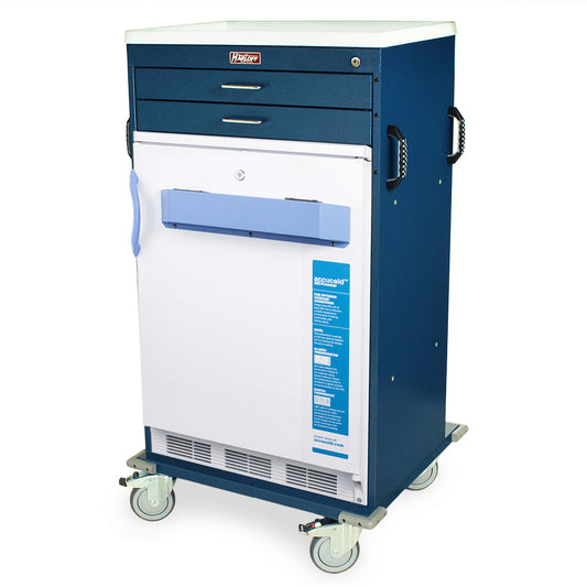 Mobile Vaccine Freezer Cart, Two Drawer, Key Lock